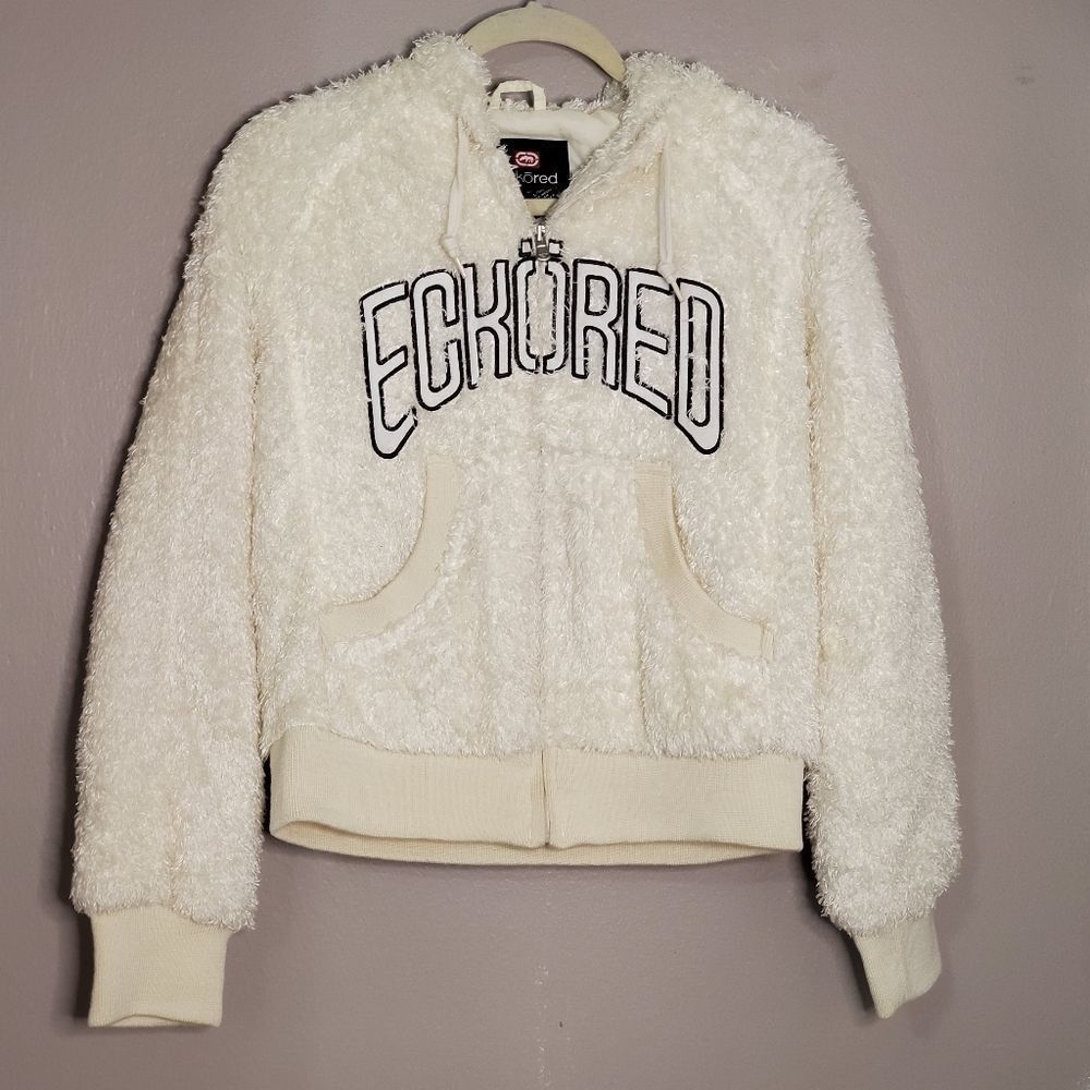 Eckored Zip-up Teddy with Hood - EUC  Sz L